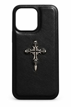 Black case with silver cross
