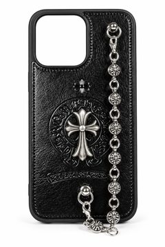 Black gothic case with silver cross