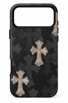 Charcoal Camo Case with Twin Crosses