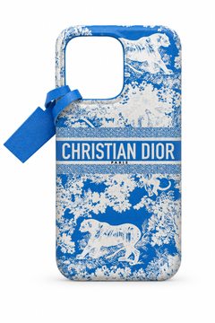 Blue Toile de Jouy Tiger Phone Case