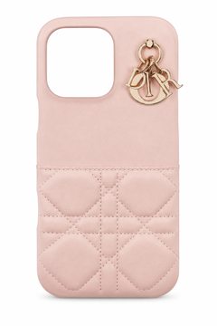 Blush Quilted Case with Gold Charm