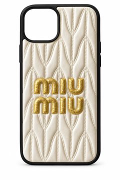 Cream Miu Miu quilted case