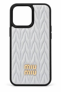 Ivory Miu Miu quilted case