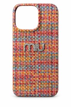 Multicolor tweed Miu Miu case