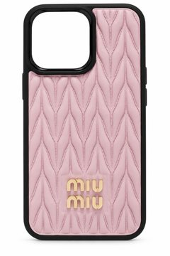 Soft pink Miu Miu quilted case
